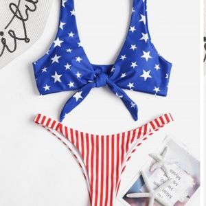 Zaful American flag bikini